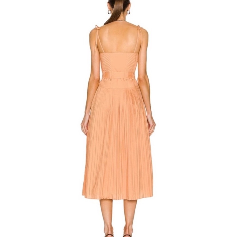 Ulla Johnson Cosette Belted Midi Dress in Pale Coral size 6 - Picture 3 of 9